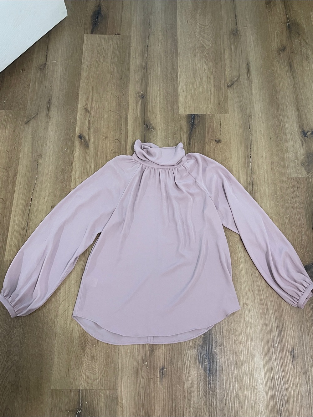 Ann Taylor Dusty Pink High Neck Blouse